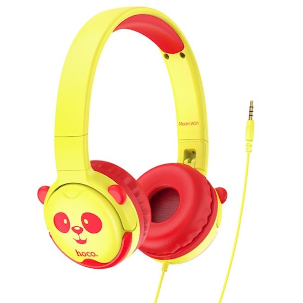 ყურსასმენი Hoco W31 Children Headset, Wired, 3.5mm, Yellow